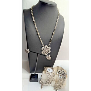 Brighton 4 Piece Curated Set: Necklace Bracelet Earrings & Kuta Watch-untested